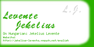 levente jekelius business card